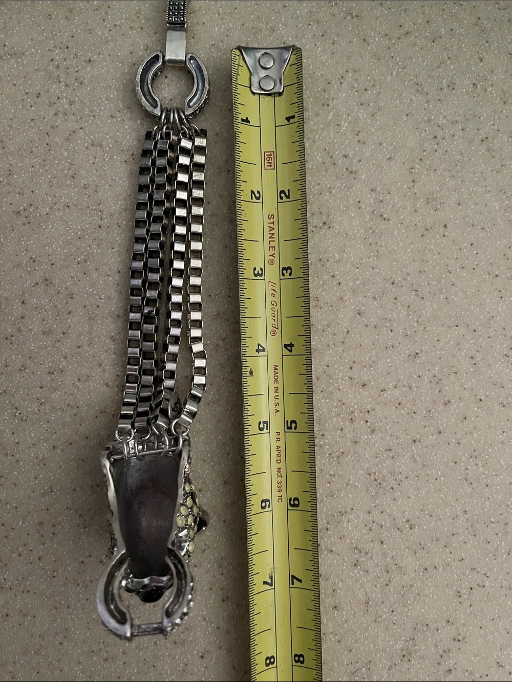 Betsey Johnson Silver-tone Panther 7 in bracelet with Crystal Accents Great Cond - Picture 8 of 10